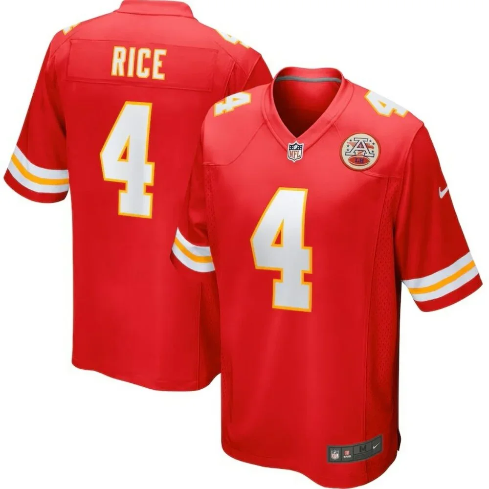 TRAVIS KELCE 87 - KANSAS CITY CHIEFS RED STITCHED FASHION JERSEY - YOUTH